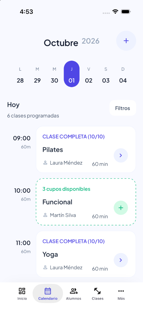 App Fitness Clases